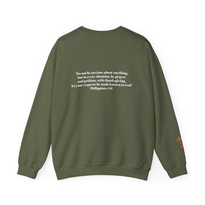 PRAYER WARRIOR CREWNECK | Bible Scripture on Back | Unisex Christian Hoodie