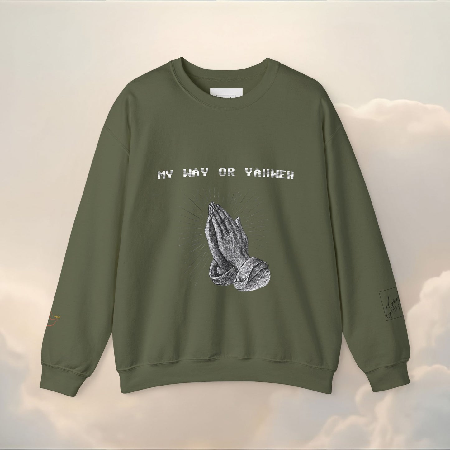 PRAYER WARRIOR CREWNECK | Bible Scripture on Back | Unisex Christian Hoodie