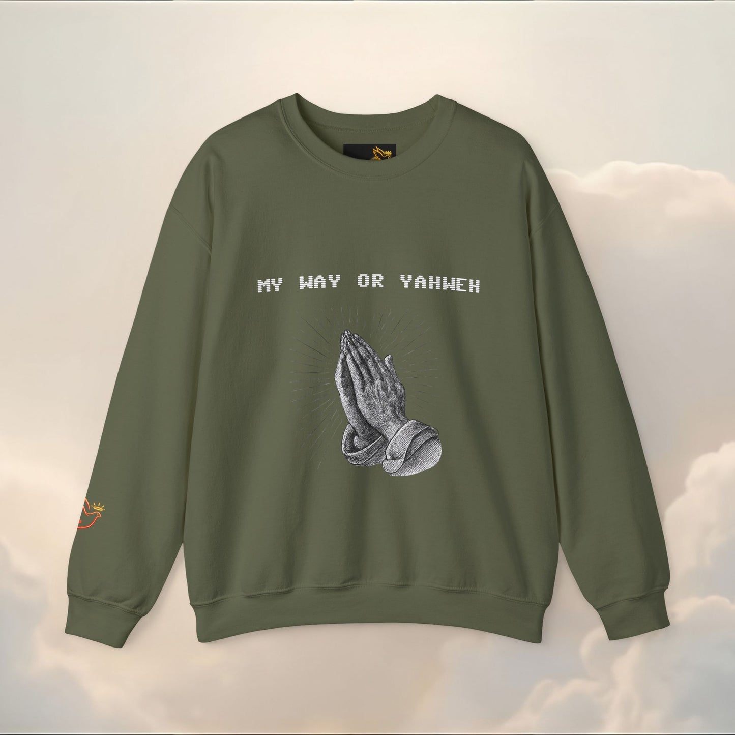 PRAYER WARRIOR CREWNECK | Bible Scripture on Back | Unisex Christian Hoodie