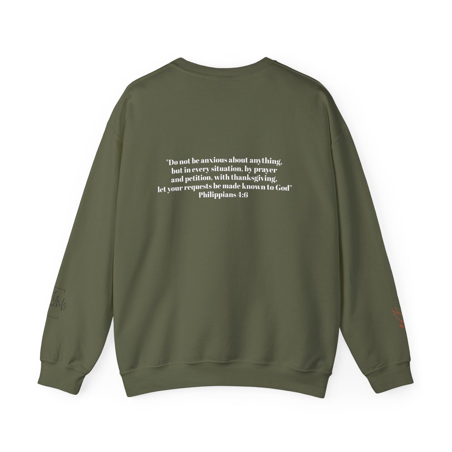 PRAYER WARRIOR CREWNECK | Bible Scripture on Back | Unisex Christian Hoodie