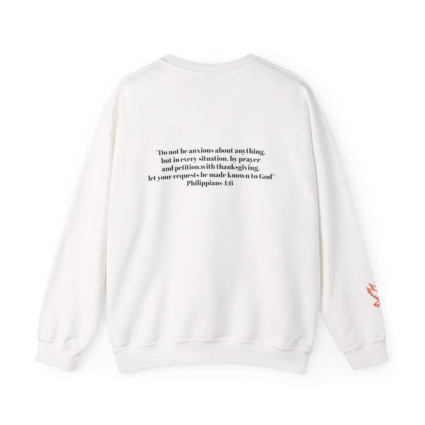 PRAYER WARRIOR CREWNECK | Bible Scripture on Back | Unisex Christian Hoodie