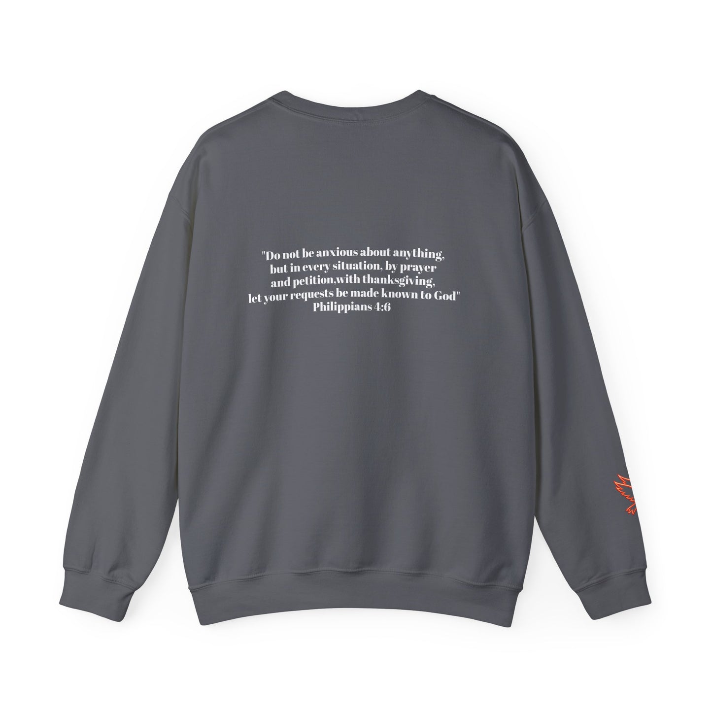 PRAYER WARRIOR CREWNECK | Bible Scripture on Back | Unisex Christian Hoodie