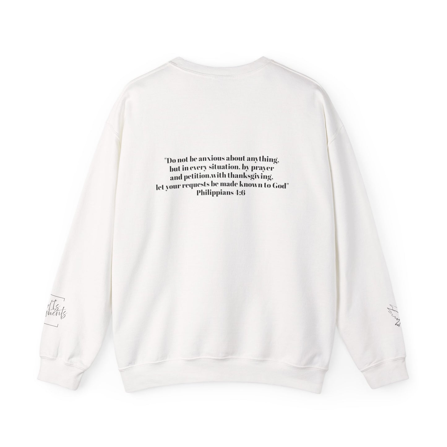 PRAYER WARRIOR CREWNECK | Bible Scripture on Back | Unisex Christian Hoodie